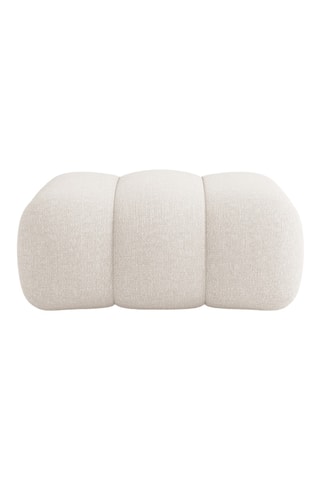 Pouf Koge - Beige clair - En tissu chenille