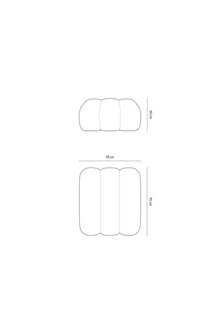 Pouf Koge - Beige clair - En tissu chenille