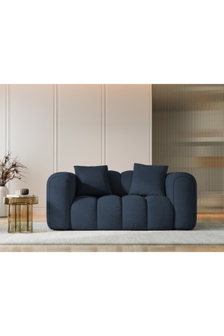 Canapé Arden - Bleu roi - 2 places - En tissu structurel