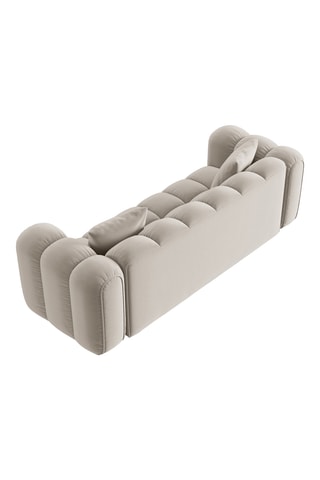 Canapé Arden - Ecru - 3 places - Tissu velours côtelé