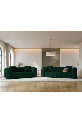 Canapé modulaire Arden - Vert bouteille - 4 places - En tissu velours