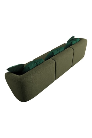 Canapé modulaire Chiara - Vert chiné - 3 places - En tissu chenille
