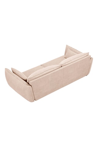 Canapé Vanda - Beige - 3 places - En tissu chenille