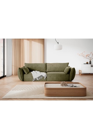 Canapé Vanda - Vert foncé - 3 places - En tissu chenille