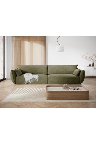 Canapé Vanda - Vert foncé - 4 places - En tissu chenille