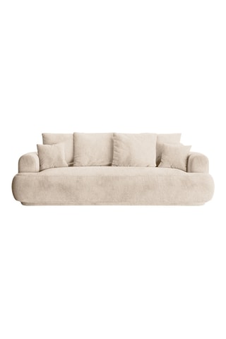 Canapé convertible Maria - Beige - 3 places - Tissu structurel