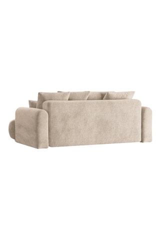 Canapé convertible Maria - Beige - 3 places - Tissu structurel