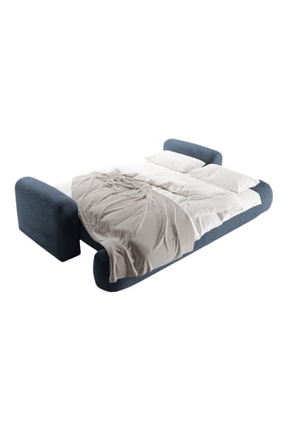 Canapé convertible Maria - Bleu foncé - 3 places - En tissu structurel