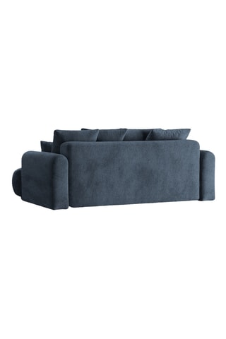 Canapé convertible Maria - Bleu foncé - 3 places - En tissu structurel