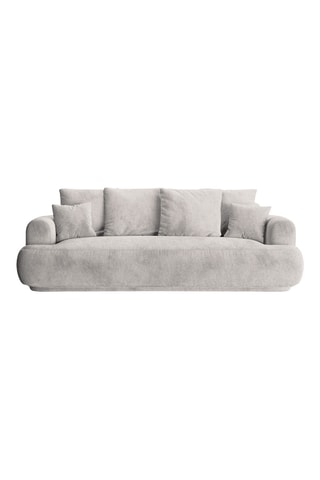 Canapé convertible Maria - Gris clair - 3 places - En tissu structurel