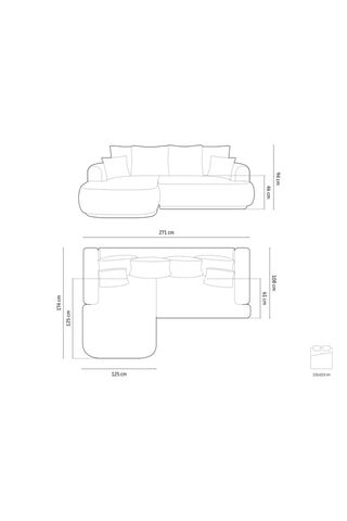 Canapé d’angle gauche modulable convertible Maria - Vert - 5 places - En tissu velours