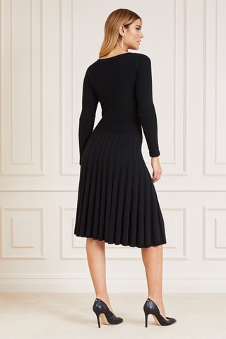 Robe plissée Wavelength - Noir