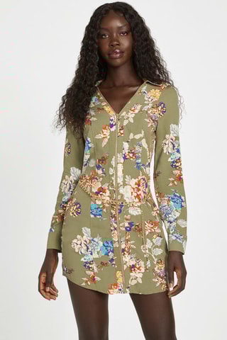 Robe chemise Abelina - Kaki