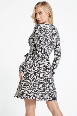 Robe portefeuille Myriam - Noir et blanc