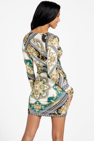 Robe fourreau Ayden - Vert émeraude et écru