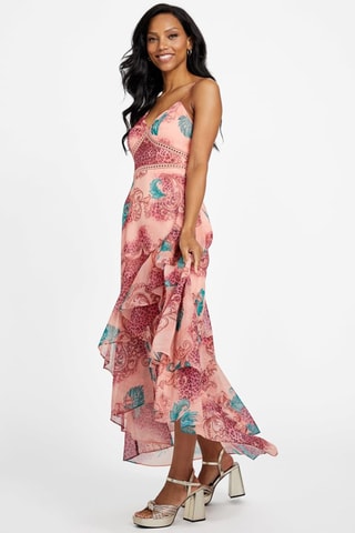 Robe volantée Mira - Rose poudré