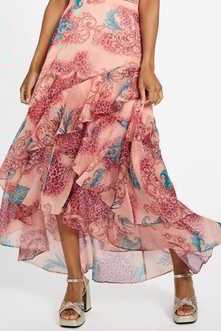 Robe volantée Mira - Rose poudré