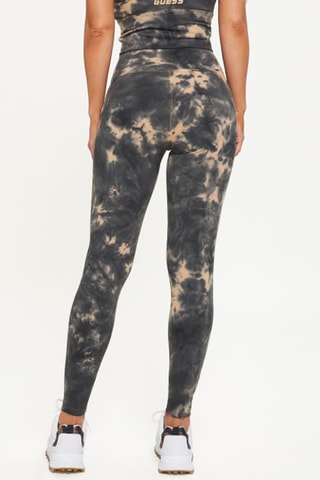 Legging tie and dye taille haute Eudora - Noir et beige