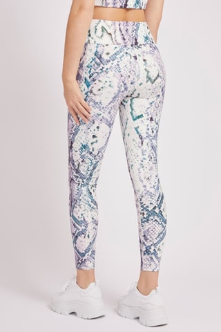 Legging taille haute Collyn - Blanc et violet