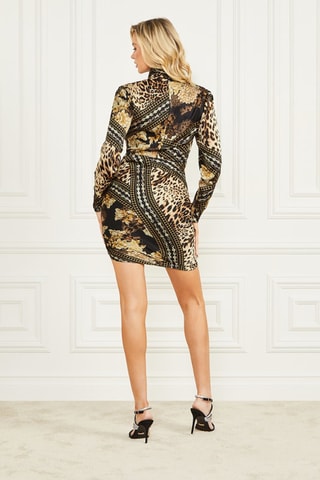 Robe fourreau Aurora - Noir et jaune