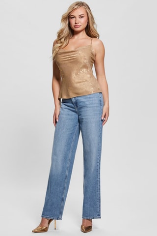 Top drapé Daria - Doré