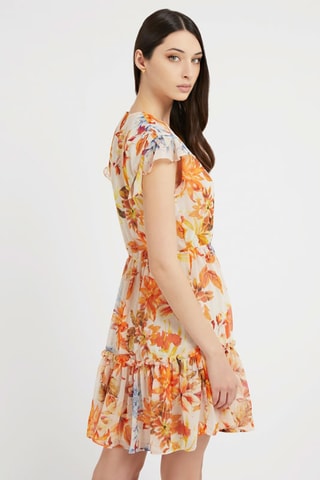 Robe patineuse Rosa - Orange et ciel