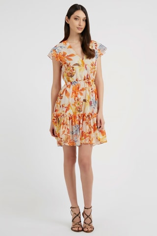 Robe patineuse Rosa - Orange et ciel