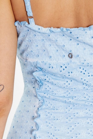 Robe volantée en broderie anglaise Amal - Ciel