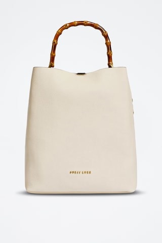 Sac à main en cuir Aida - Ivoire