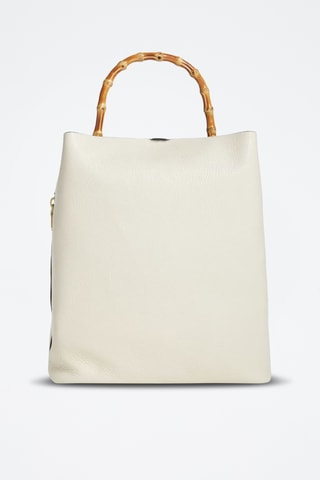 Sac à main en cuir Aida - Ivoire