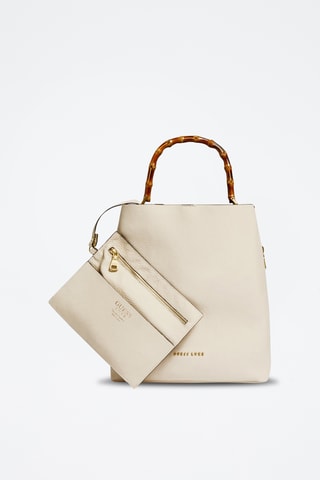 Sac à main en cuir Aida - Ivoire