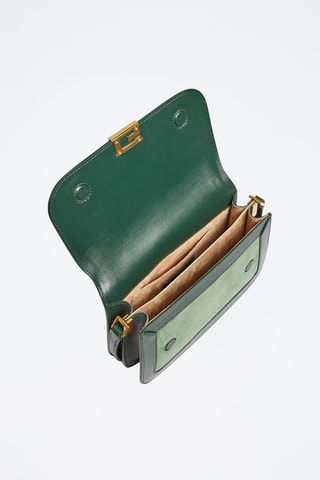 Sac bandoulière en cuir Thea - Vert émeraude