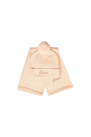 Bonnet et écharpe - Rose poudré