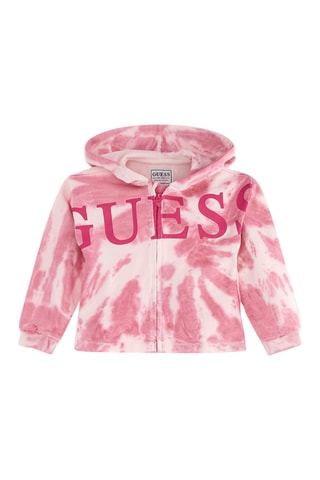 Sweat à capuche tie and dye - Rose