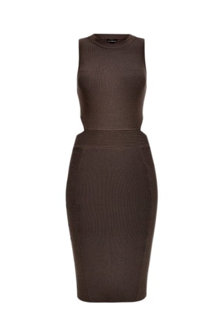 Robe fourreau - Marron