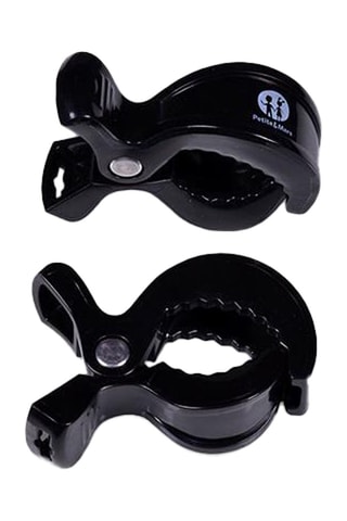 2 pinces à poussette Peg - Noir