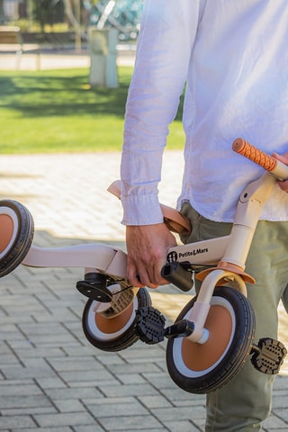 Tricycle multifonctionnel 5-en-1 Turbo - Sable - De 18 mois à 5 ans - Jusqu'à 25 kg - Hauteur selle 31 à 37 cm