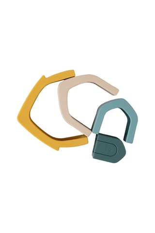 Jouet empilable en silicone House Intense - Ocre et beige - A partir de 12 mois