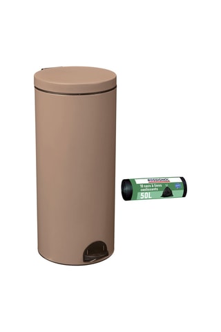 Poubelle à pédale Elora et 10 sacs poubelle - 30 / 50 l