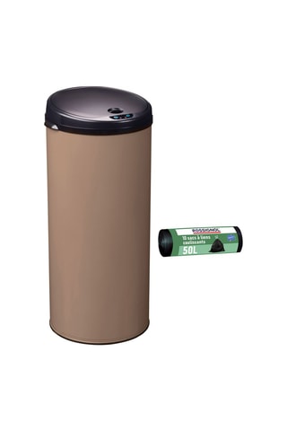 Poubelle automatique Sensitive et 10 sacs poubelle - 45 / 50 l