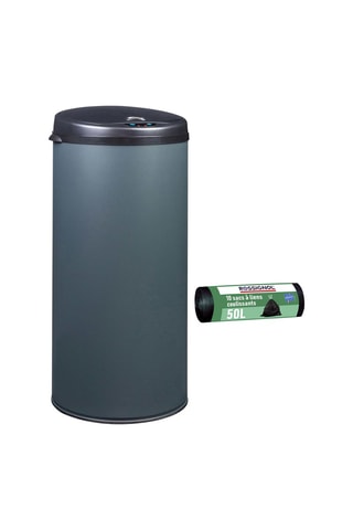 Poubelle automatique Sensitive et 10 sacs poubelle - 45 / 50 l