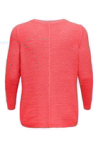 Geweven Trui met Ribbelsteek - Koraalrood