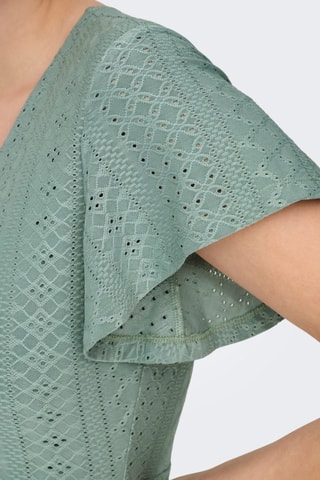 Skaterjurk met Engelse Borduursels - Kaki