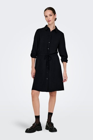 Blouse-jurk regular - Zwart