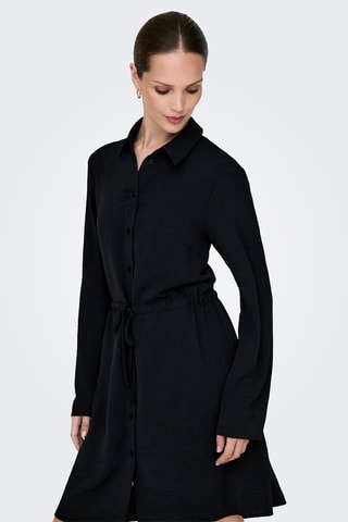 Blouse-jurk regular - Zwart