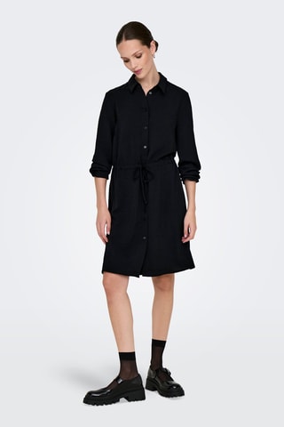 Blouse-jurk regular - Zwart