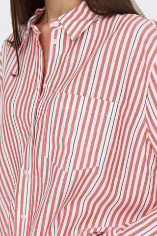 Linnen Blouse - Rood en Zwart