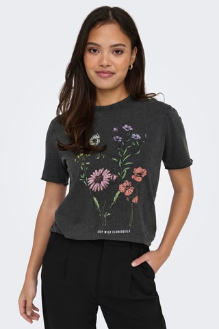 T-shirt regular en coton biologique - Noir