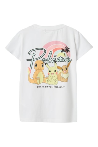 T-shirt Pikachu Pokemon - Wit - Name it