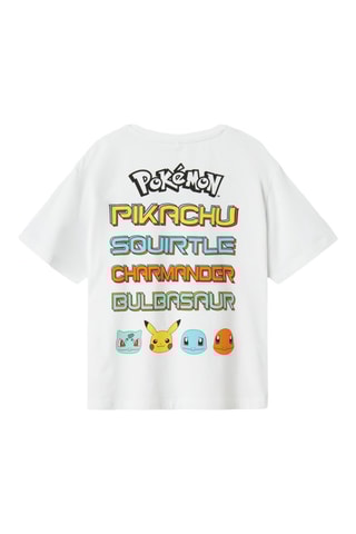 T-shirt Pikachu Pokemon - Wit - Name it
